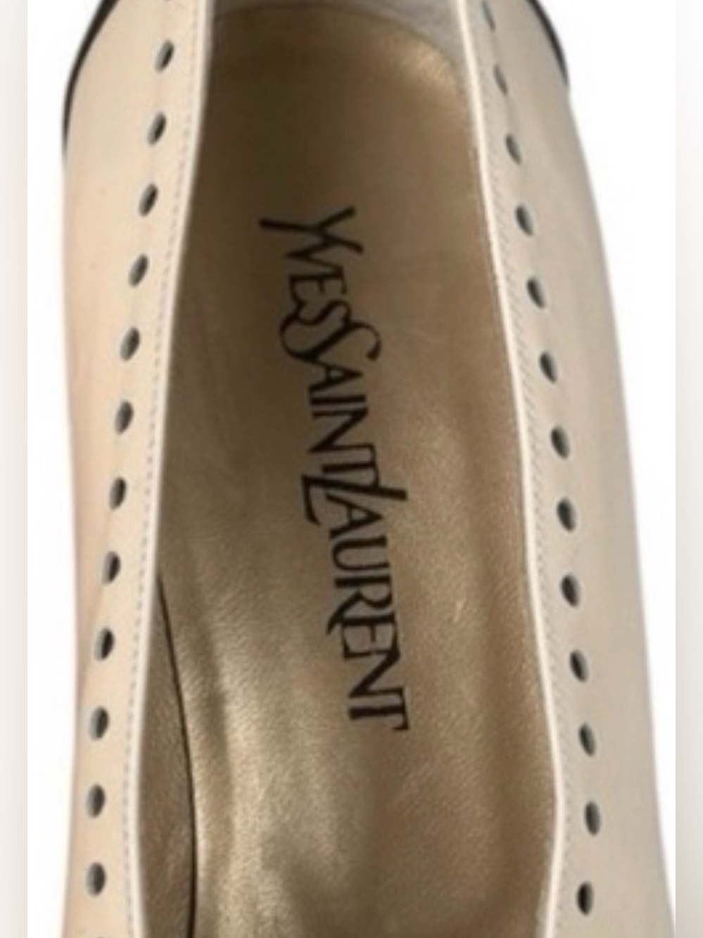 Vintage Yves Saint Laurent Leather Pumps Heels Italy Size 7.5 spectator heels - Picture 2 of 15